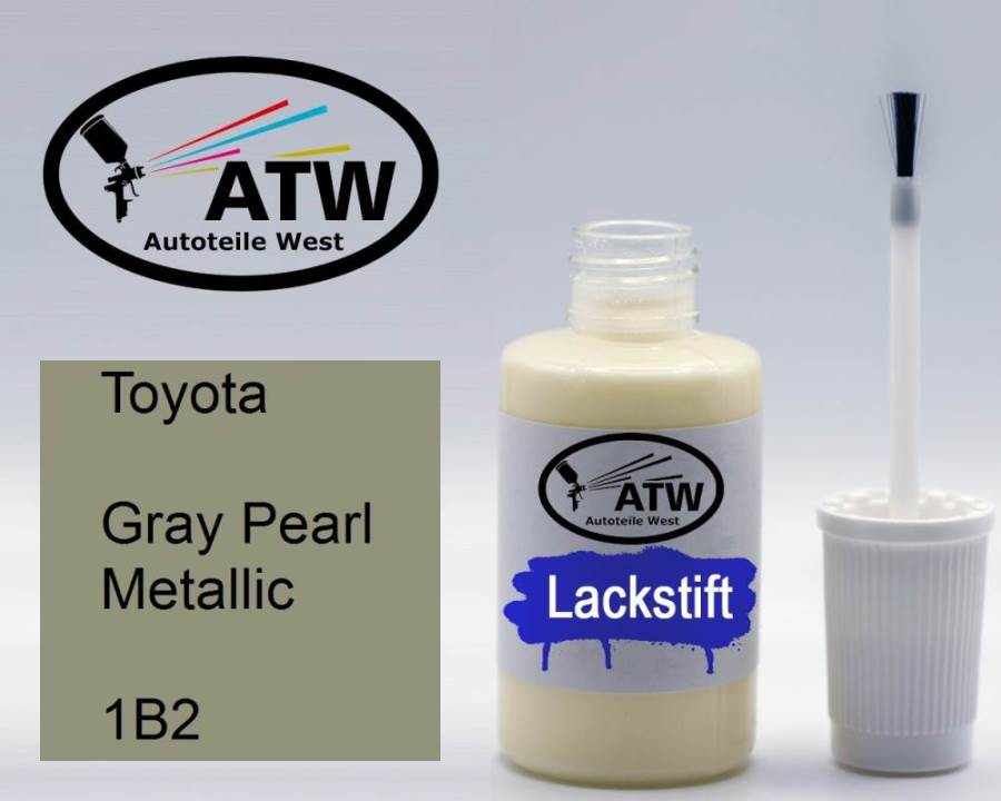 Toyota, Gray Pearl Metallic, 1B2: 20ml Lackstift, von ATW Autoteile West.